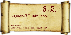 Bujdosó Rózsa névjegykártya