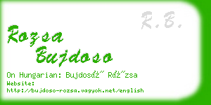 rozsa bujdoso business card